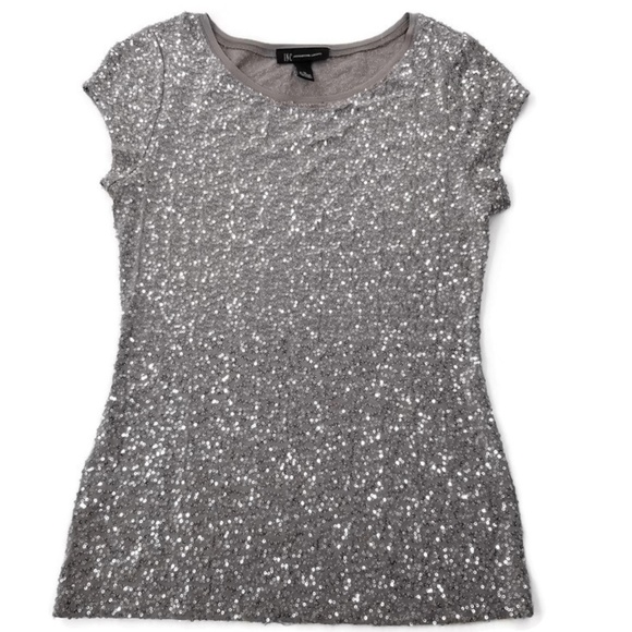 N-I-C International Tops - I-N-C International Concepts Fully Sequined Top M